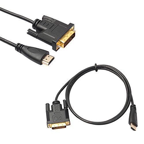 Wingogo Gold-24 + 1 HDMI-Stecker auf DVI-D-Stecker-Kabel für HDTV, Plasma-TV, DVD und Beamer - 2