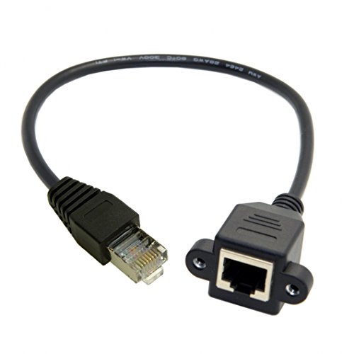 chenyang 30 cm 8P8 C FTP STP UTP Cat 5e Stecker auf Buchse LAN Ethernet Netzwerk Verlängerung Kabel mit Panel Mount Löcher - 4
