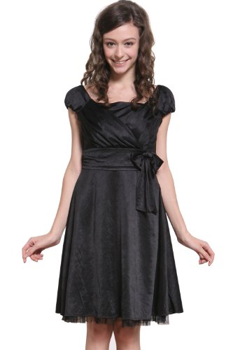 Sweet Mommy Maternity and Nursing Satin Formal Dress BK L(12-14)