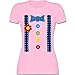 Produktbild Karneval & Fasching - Clown Kostüm blau - S - Rosa - L191 - Damen T-Shirt Rundhals