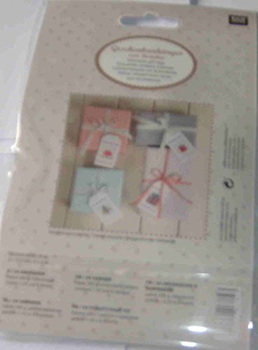 24 Anhänger zum Besticken, Papier creme - 2