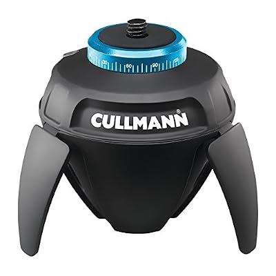 Cullmann SMART pano360 noir Tête panoramique électrique attache trépied 1/4 pouces Housse Télécommande IR Bluetooth® pour selfie support Smartphone Appareil photo iPhone DSLR Action GoPro CSC