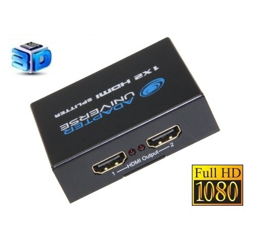 Adapter-Universer HDMI Splitter (2x1080p) 1:2 Verteiler HDCP Full HD