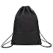 Produktbild OME&QIUMEI Outdoor Sport Reisen Falttasche Student Beutel Wasserdichte Ziehen, Seil Und Doppelte Schulter Tasche Schwarz