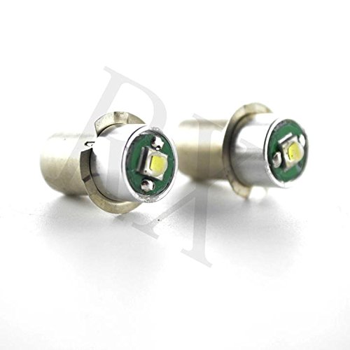 P13.5S Steckdose Upgrade 3 W CREE LED für maglit Taschenlampe Taschenlampe Scheinwerfer Glühbirne, 200 lm, 3–18 V C/D, 6000 K Weiß – Positive Ground 3.00 wattsW - 2