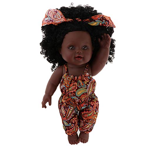 D DOLITY Poupée Afro-Américaine Réalistes 12 Pouces Bébé Reborn Poupées pour Enfants Enfants Cadeau de Noël - D
