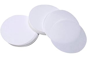 UKCOCO 100 PCS qualitatives Filterpapier, 12.5cm Dia Premium Discs Medium Durchflussrate (weiß)