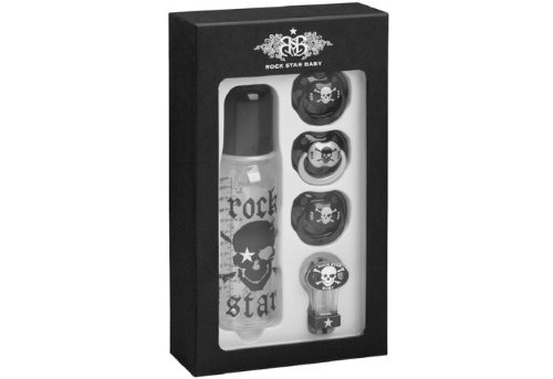 Rock Star Baby - 90101 - Coffret Cadeau - Pirate - Biberon & Sucettes