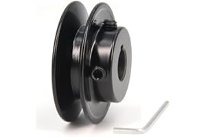 Zeberoxyz AK25 Single Groove Web Sheaves,2.5" OD 5/8" Bore V-Belt Sheave Cast Iron for V-Belt (5/8"Bore-2.5"OD, 1 Groove)