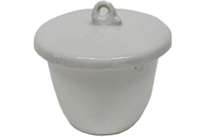 LLF Chemischer Porzellan-Tiegel mit Deckel, Labortiegel (20 ml, 30 ml, 40 ml, 70 ml, 100 ml, 200 ml, 300 ml) (40 ml)