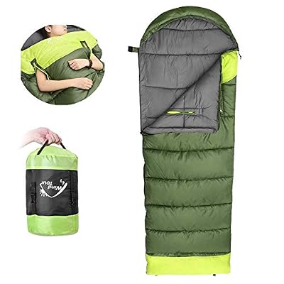 NACATIN Sac de Couchage Momie Léger,Sac de Couchage Se Librer Vos Mains avec Sac de Compression étanche