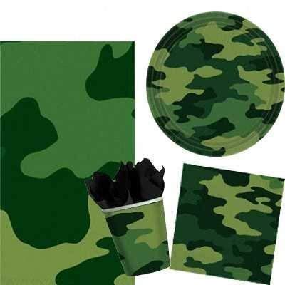 Party Bags 2 Go Camouflage Army Thema Party Geschirr Packung for 8