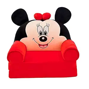 RVA Soft Toy Kids Minnie Shape Baby Sofa Cum Bed Baby Chair for 0-2 Years Sofa Cum Bed Sofa Cum Bed