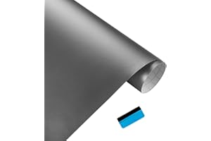 NewL Film autocollant et décalcomanies en vinyle sans bulles pour voiture, moto, accessoires automobiles (30 cm x 150 cm) - Gris mat