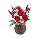 Produktbild Puppenstuben-Miniatur-Ton Blumen In Rattan Topf Pflanzer Puppenhaus Dekor - 4 #, 25.4 x 600mm