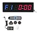 Produktbild CKB Ltd® 2.3" Stoppuhr für Fitnessstudios Crossfit Boxen und Zirkeltraining Intervall Timer IR-Fernbedienung Euro Stecker LED Fitness Wanduhr mit Timeter Sporttimer Programmierbar Wandmontage
