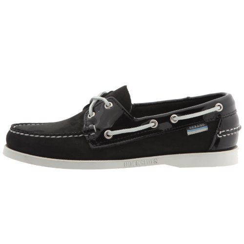 Sebago Men’s Spinnaker Canvas Boat Shoes black Size: 5.5