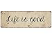Produktbild INTERLUXE METALLSCHILD Shabby Vintage Blechschild LIFE IS GOOD Vintage Shabby Dekoration Geschenk