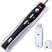 Produktbild August LP104R - Schnurloser Presenter mit rotem Laserpointer - Kabellose Powerpoint Fernbedienung mit "Nächste/Vorherige Folie" Tasten - Fernsteuerung. Reichweite: 10m - batteriebetrieben (2xAAA Ink.), wireless