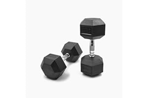 ‎SF SUPRFIT SUPRFIT - Hexagon Kurzhanteln paarweise mit gummiertem Eisenkern - Fitness Gewichte Hanteln 1-50 kg mit rutschfestem Chromgriff - Premium Kurzhantel Set für Calisthenics, Krafttraining & Crossfit