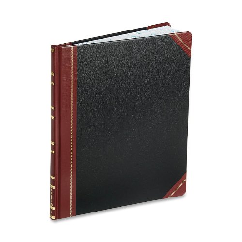 Boorum & Pease Series Columnar Book, 6 Column, 150 Page, Black/Red (1602 1/2-150-6)