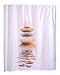 Produktbild Ridder 479300-350 Duschvorhang Textil Pebbles inklusiv Ringe, 180 x 200 cm