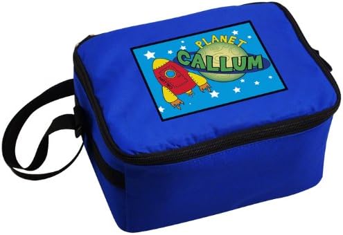 Kiddiewinkle Gifts Personalised Boys Lunch Box Bag, Space Theme, Blue Lunch Box, Back to School Present