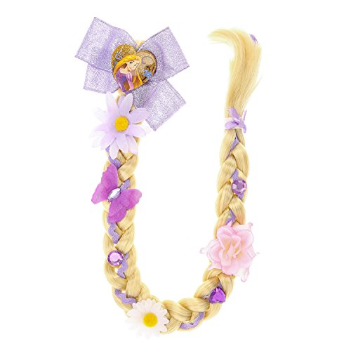 Disneyprincess Girls Tangled Glitter Bow Long Plaited Faux-Hair Clip in Blonde
