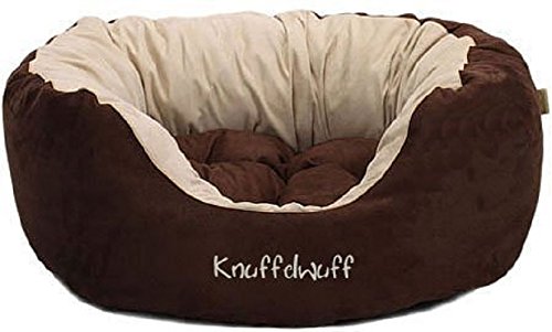 Knuffelwuff-Panier-Chien-Lit-pour-Chien-Coussin-Corbeille-pour-Chien-Dooly-Douillet-Marron-Beige-L-80-x-75cm