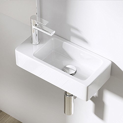 durovin pequeño Mini Lavado a Mano Lavabo para Colgar de Pared un Agujero Grifo fácil de Limpiar