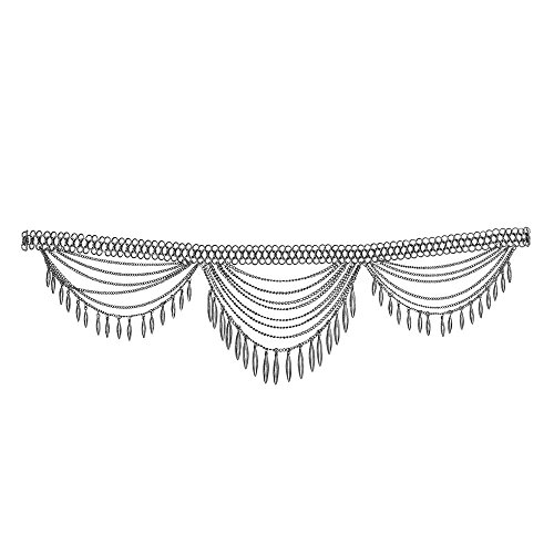 Young & Forever "Tribal Muse Collection" Red Carpet Celebrity Inspired The Morrison Cascading Chain Silver Charms Belt Metal Belt For Women (B25042) RS.940 (72.00% Off) - Amazon