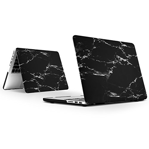 E Tree Macbook New Pro 13 Case 17 Amp 16 Release A1706 A1708 Plastic Hard Case Shell Cover For Newest Macbook Pro 13 Inch With Without Touch Bar And Touch Id Black Marble Pattern