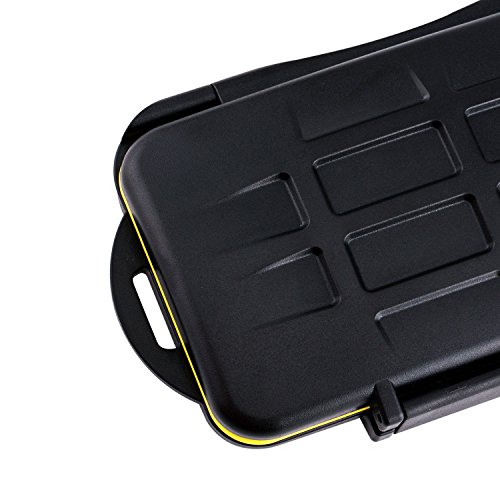Flashwoife Turtle-SD6CF3MSD12 wasserdichte Speicherkarten Schutzbox für 3 Stück CF und 6 Stück SDHC und für 12 Stück MicroSD Cards Case in schwarz/gelb - 8