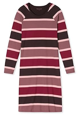 Schiesser - Chemise de Nuit - Femme Multicolore Marron foncé - Multicolore - Small