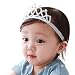 Rosennie Girl Head Accessories Hairband Baby Elastic Princess Crown Headwear (Silver)