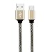Produktbild Lifet USB Kabel, Type C Nylon Geflochten Kabel ladekabel Spielschnur Schnellladegerät Für Samsung Galaxy S9 S8 Xiaomi Huawei Mate 20/10/9 P20 / P10 / P9 Android-Smartphones Tablet-PCs (2m, Gold)
