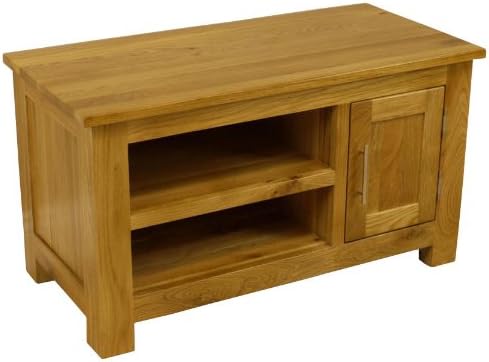 Solid Oakland Chunky Oak Small TV Plasma DVD Video Stand / TV Cabinet Unit / Assembled
