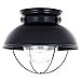 Produktbild BYDXZ Deckenleuchte Retro Industrielle Eisen Metall Schwarz 1-Light Deckenleuchte Elegantes Wohnzimmer Esszimmer Schlafzimmer Arbeitszimmer Bar Dekorative Decke Beleuchtung Innenbeleuchtung Ø30cm * H2