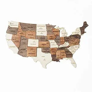 3D Wood Map Of United States, Christmas Gifts, Gifts For Thanksgiving, New Year Decor, Wall Art US Map, United States Travel Map, Office Wall Decor