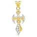 VK Jewels Divine Cross Gold and Rhodium Plated Alloy God Pendant with Chain for Men & Women made with Cubic Zirconia - P1380G [VKP1380G] RS.184.00