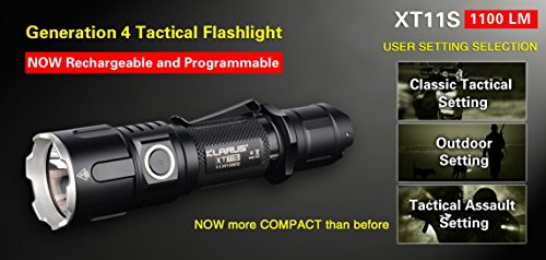Klarus xt11s CREE xp-l Hi V3 LED 1100 Lumen Wasserdicht LED Taschenlampe Powered by 2 x CR123 A/1 x 18650 Batterien Outdoor Tactical Taschenlampe mit 2600 mAh Akku + Geschenk thenines USB-Light - 2