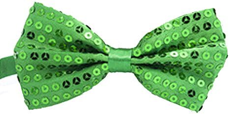 Hualing Bow Tie Adjustable Men Sequin Handmade Stage Performance Pre-Tied Necktie(12 colors)