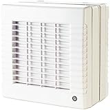 Abluftventilator 125mm für Fenstermontage, mit Hygrostat, Nachlauf