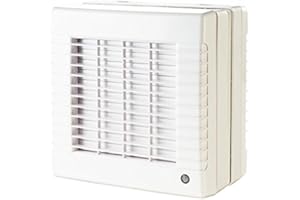 SKS24 Abluftventilator 125mm für Fenstermontage, mit elektrischem Innenverschluss, ideal für Raucherräume