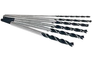 VETO 6 brocas para madera de construcción (300 mm de largo, 6, 8, 10, 12, 13, 14 mm)