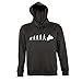 Produktbild EVOLUTION - Motorrad Sport - Kapuzen Sweatshirt - Pullover S-XXL , Deep black - weiß , M