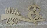 Schlummerlicht24 Nachtlicht „Die Eulenlampe“, Geschenk mit individuellem Namen, ideal als Geburts- oder Taufgeschenk für das Kinderzimmer, handgemacht - 4