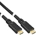 Produktbild InLine HDMI Kabel, High Speed HDMI Kabel with Ethernet, Stecker/Stecker, aktiv, 20m schwarz/gold