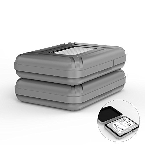 ORICO HDD Schutzhülle 3.5 Zoll [2 Stück] Tragbare Anti-Statik Werkzeuglose HDD Schutztasche mit Schnappverschluss HDD Case, PHX35