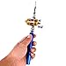 Produktbild honearn Tragbare Mini Pocket Rod Pen Form Aluminium Legierung Angel mit Pole Reel Combos (blau)